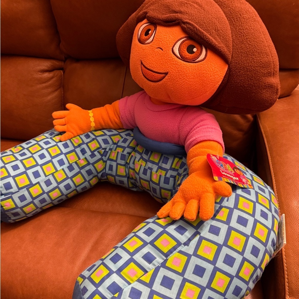 Dora The Explorer Vintage 2003 Lounger Pillow Stuffed Plush Chair RARE WITH TAG - Picture 3 of 16